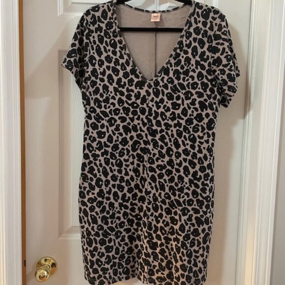 Smash + Tess Black and Tan Leopard Print Dress - Picture 1 of 4